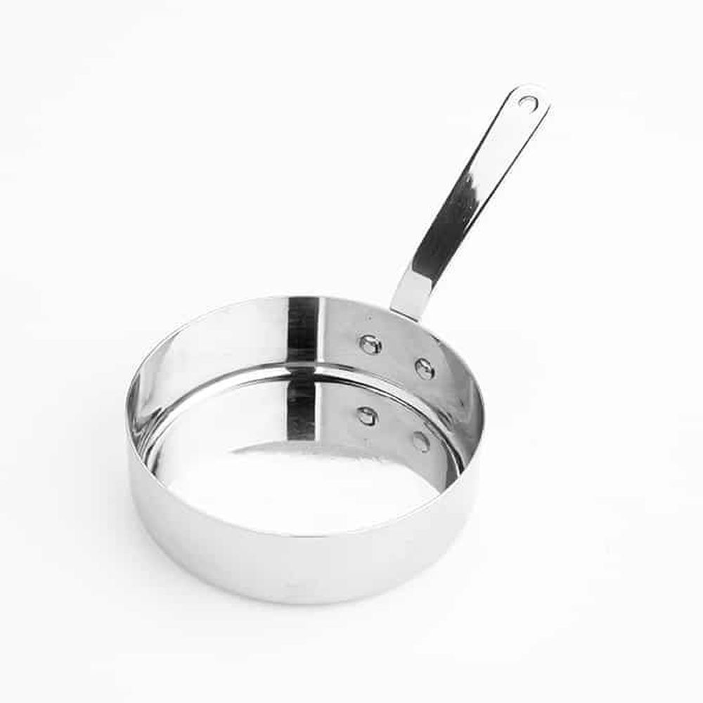 American Metalcraft Stainless Steel 7 1/2 Ounce Mini Fry Pan With Handle, 4 Inch Dia. Bowl X 1 1/4 Inch Height, 7 1/2 Inch Length