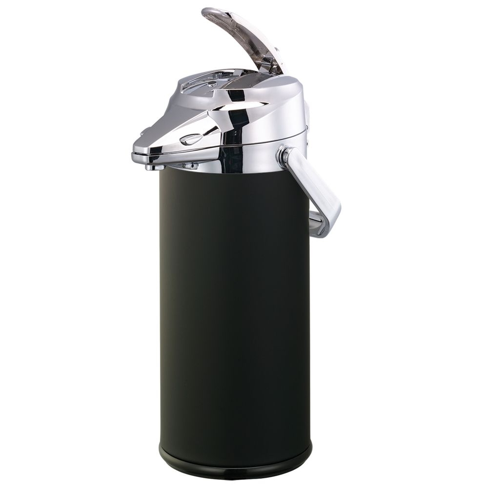 Signa-Air Stainless Vacuum Insulated Airpot with Black and Chrome Finish Lever Pump Lid
