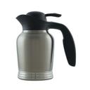 ErgoServ Stainless Vacuum Insulated Carafe with Brushed Stainless and Black Finish Push Button Lid 0.6 Liter Capacity