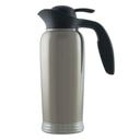 ErgoServ Stainless Vacuum Insulated Creamer with Brushed Stainless and Black Finish Push Button Lid