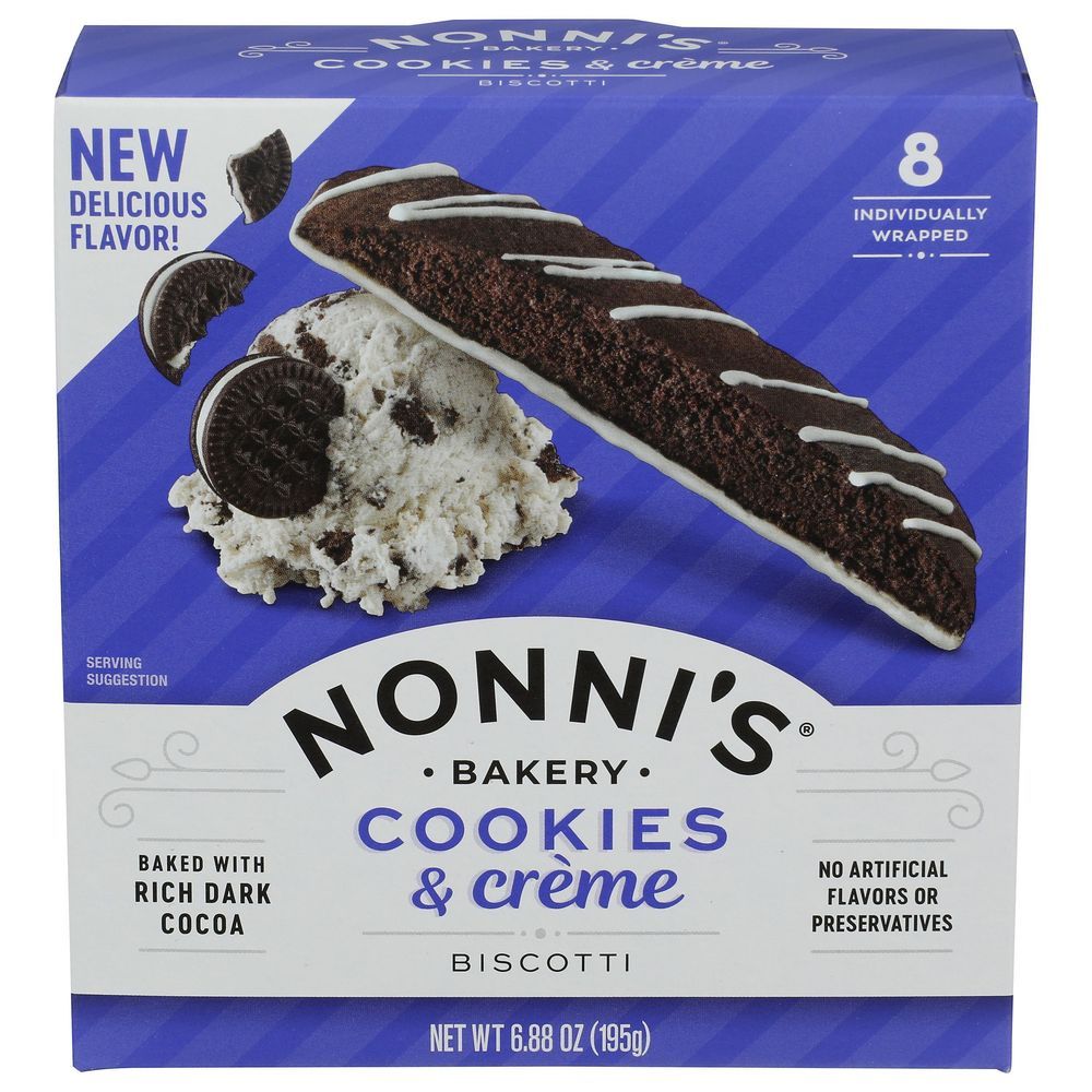 Nonni's Cookies And Creme Biscotti, 6.88 Ounce -- 6 Per Case