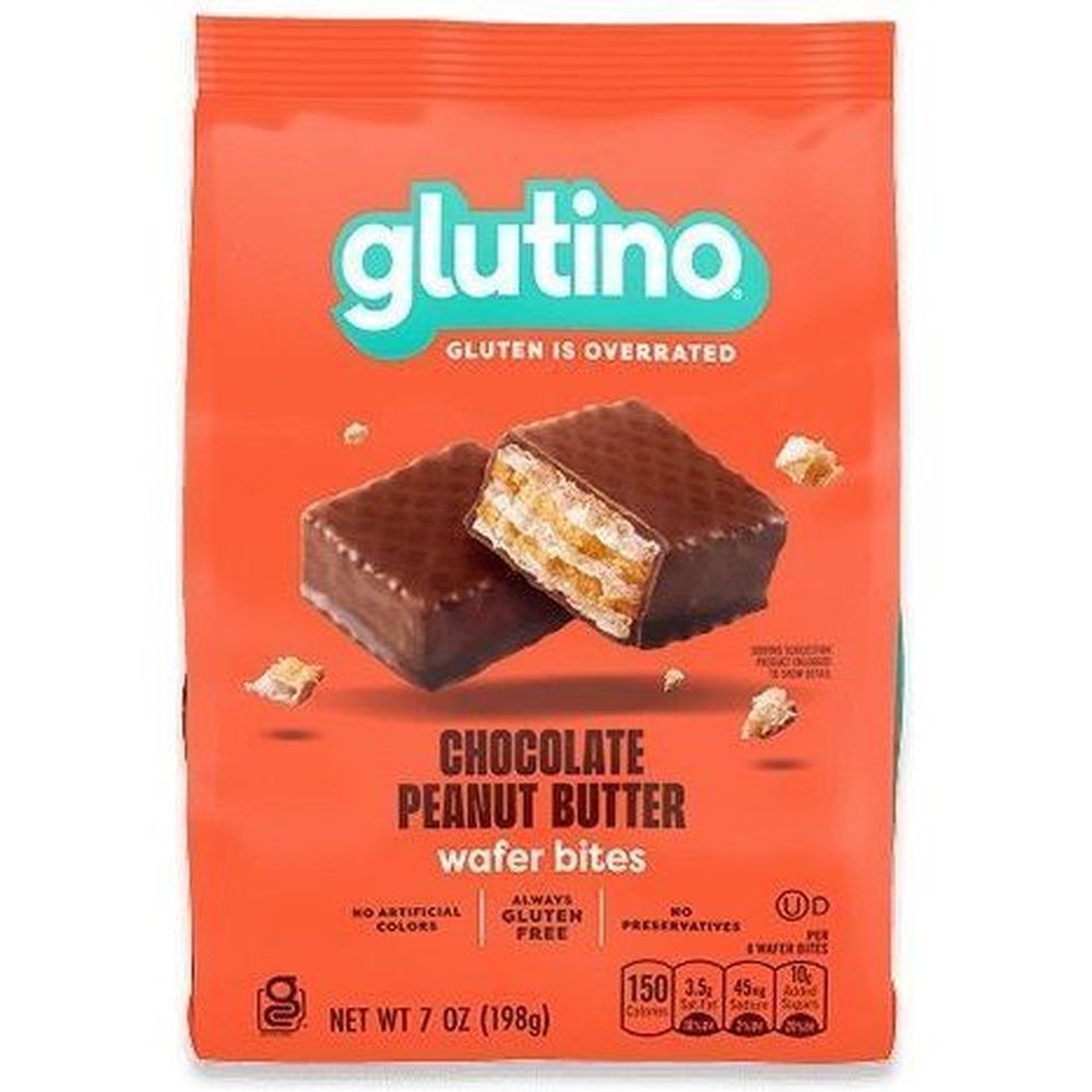 Glutino Gluten-free Chocolate Peanut Butter Wafer Bites, 7 Ounce -- 6 Per Case