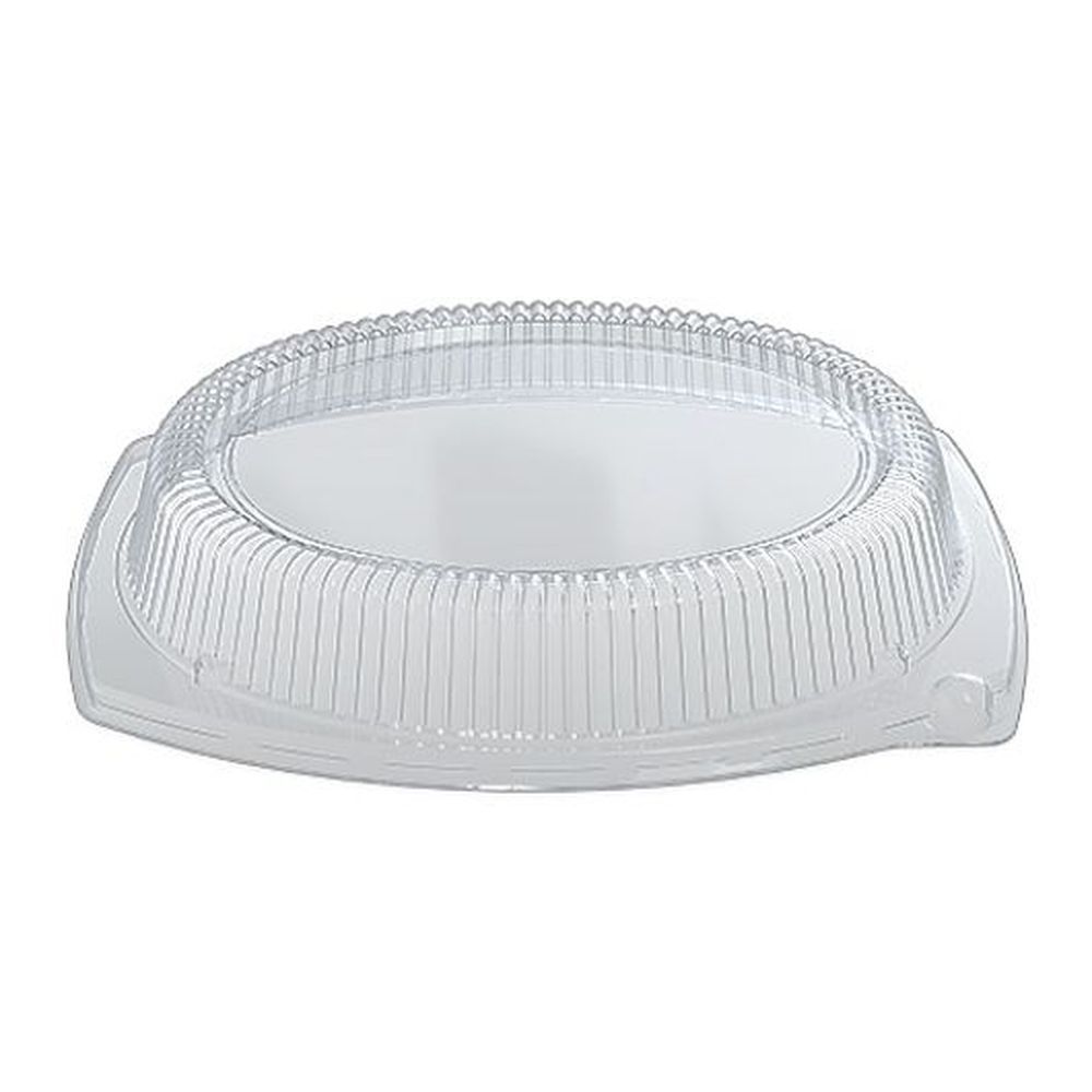 D & W Fine Pack 13 X 10 Inch Oval Polystyrene Stackable Platter Lid, 50 Count -- 5 Per Case