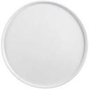 Porcelain White 13.5 inch Flat Shape Pizza Plate with Rim