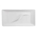 Porcelain White 9 1/4 x 4 1/2 inch Wave Plate