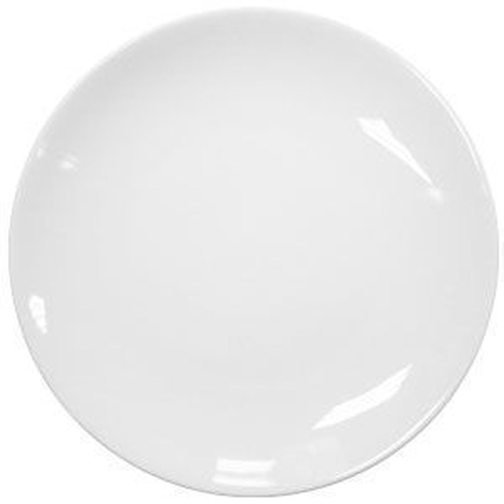 Euro White 6.5 inch Coupe Plate