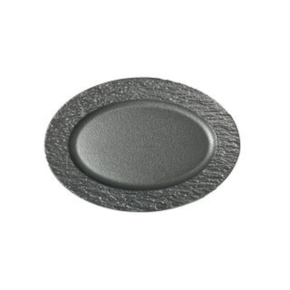 Orbit Black Porcelain 12.5 X 9 Inch Oval Platter, 12 Count