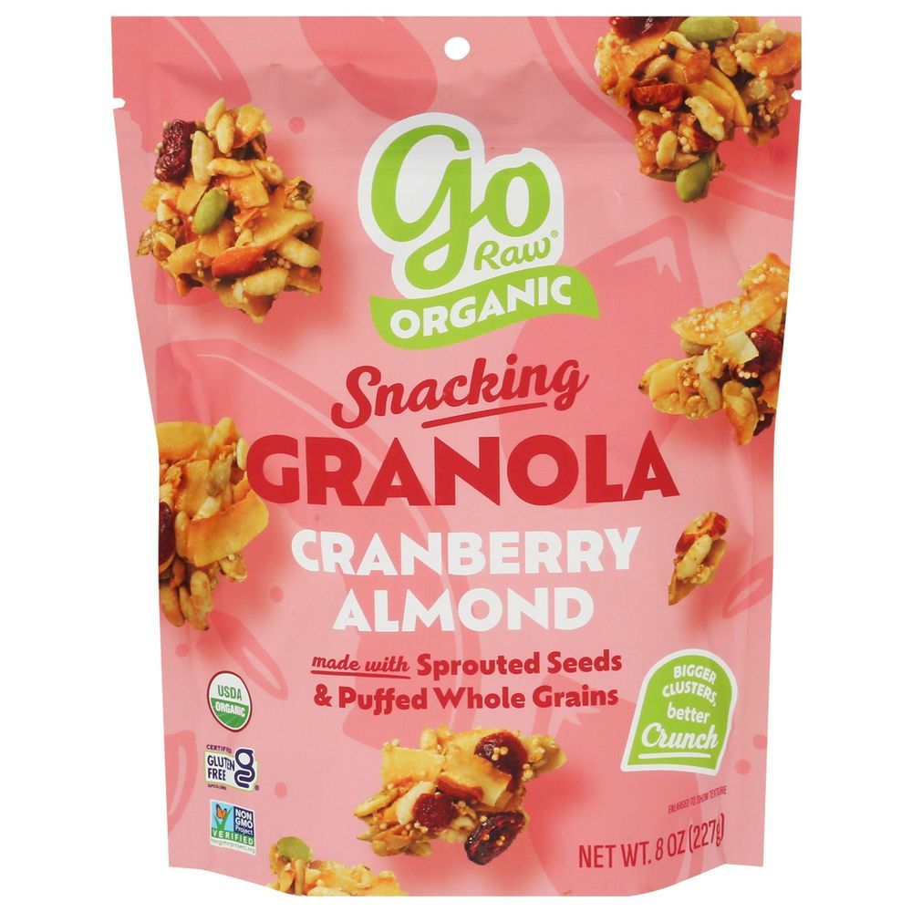 Go Raw Organic Cranberry Almond Snacking Granola, 8 Ounce -- 6 Per Case
