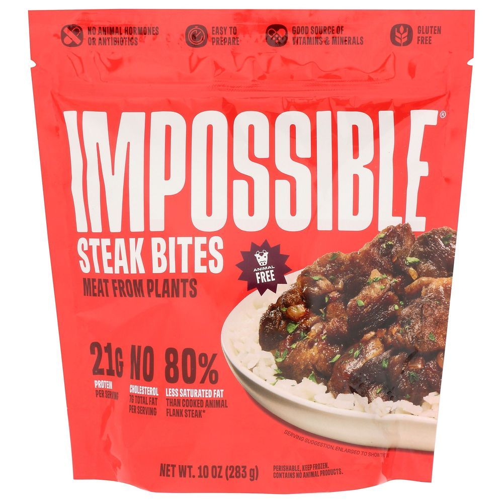 Impossible Plant Based Steak Bites, 10 Ounce -- 8 Per Case