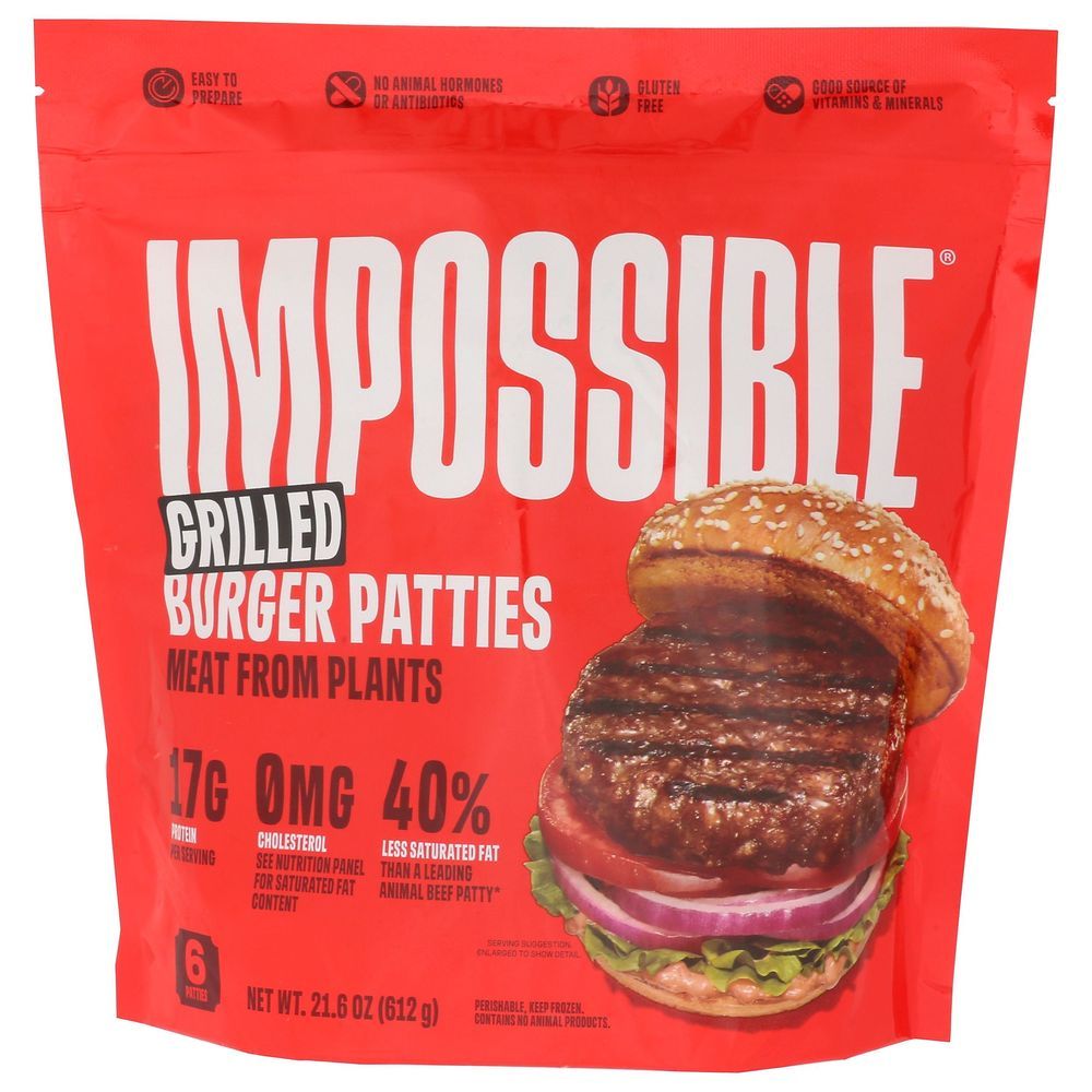 Impossible Grilled Burger Patties, 21.6 Ounce -- 6 Per Case