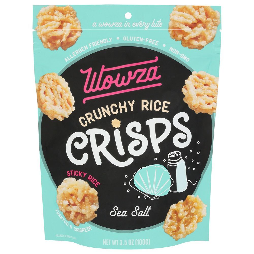 Wowza Sea Salt Rice Crisps, 3.5 Ounce -- 8 Per Case