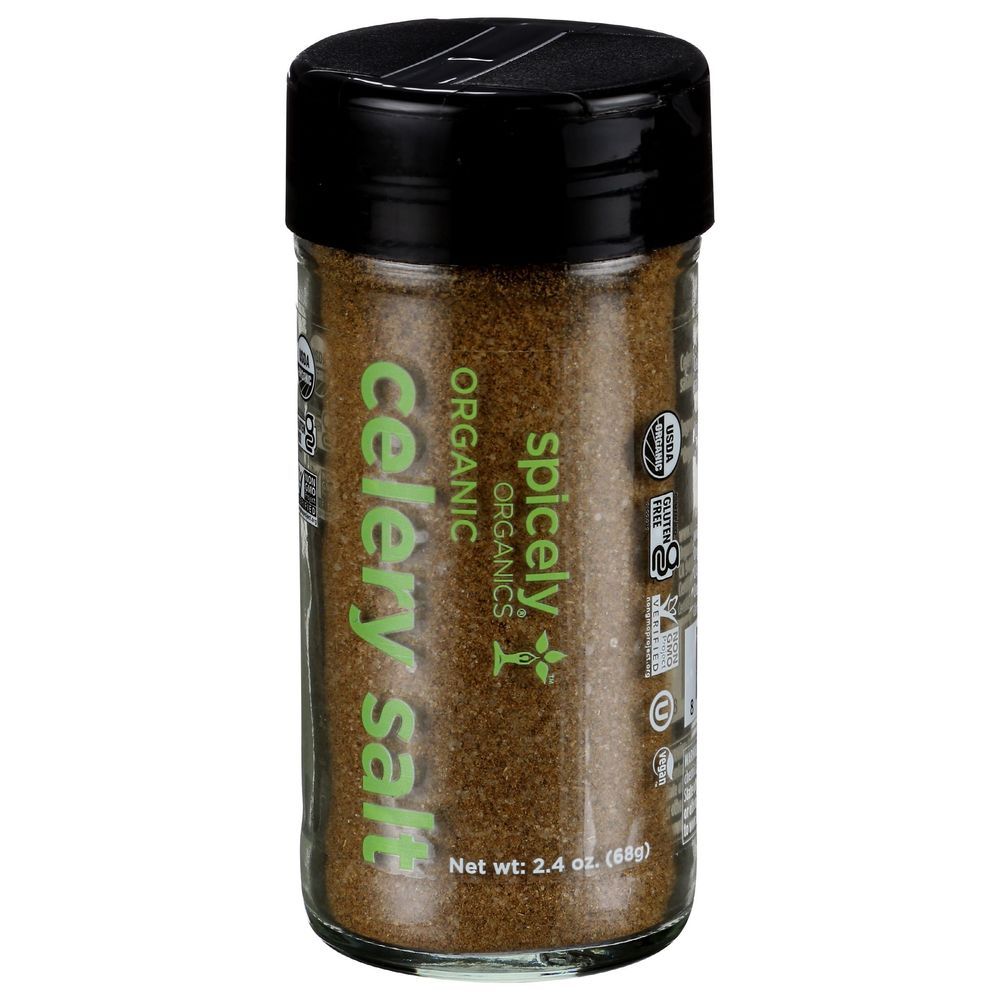 Spicely Organics Celery Salt, 2.4 Ounce Jar -- 3 Per Case