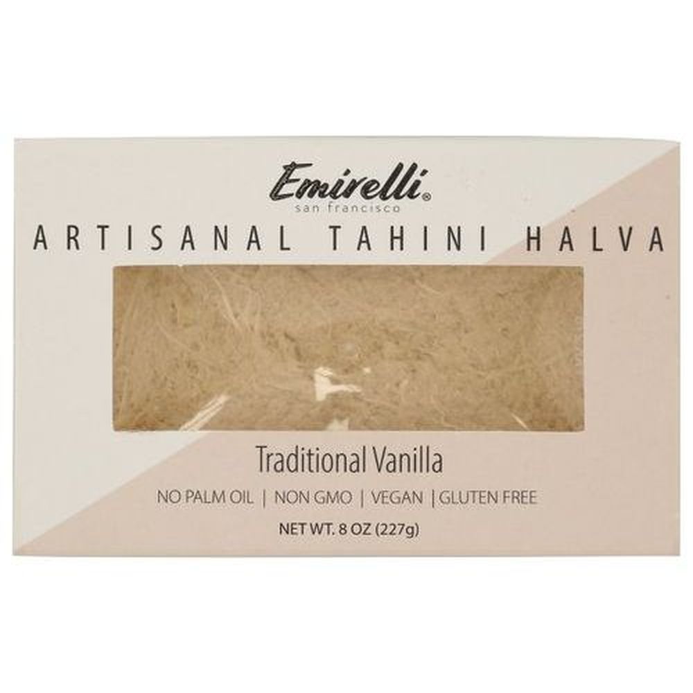 Emirelli Traditional Vanilla Artisanal Tahini Halva, 8 Ounce -- 6 Per Case