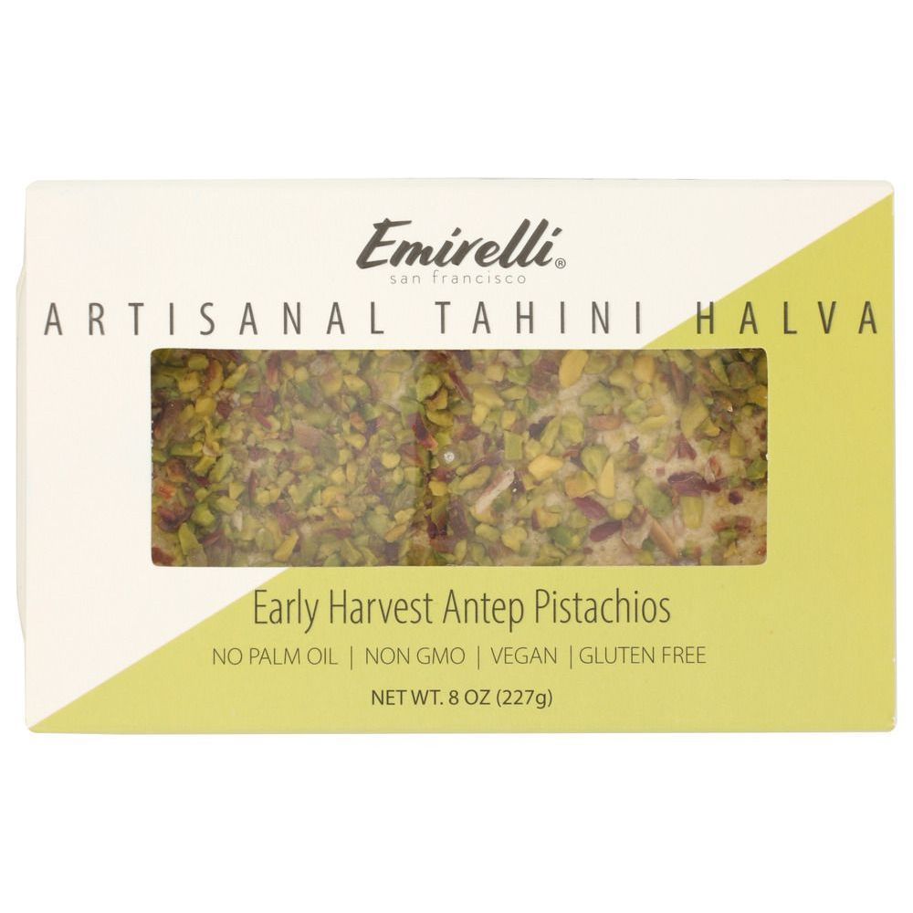 Emirelli Early Harvest Pistachios Artisanal Tahini Halva, 8 Ounce -- 6 Per Case