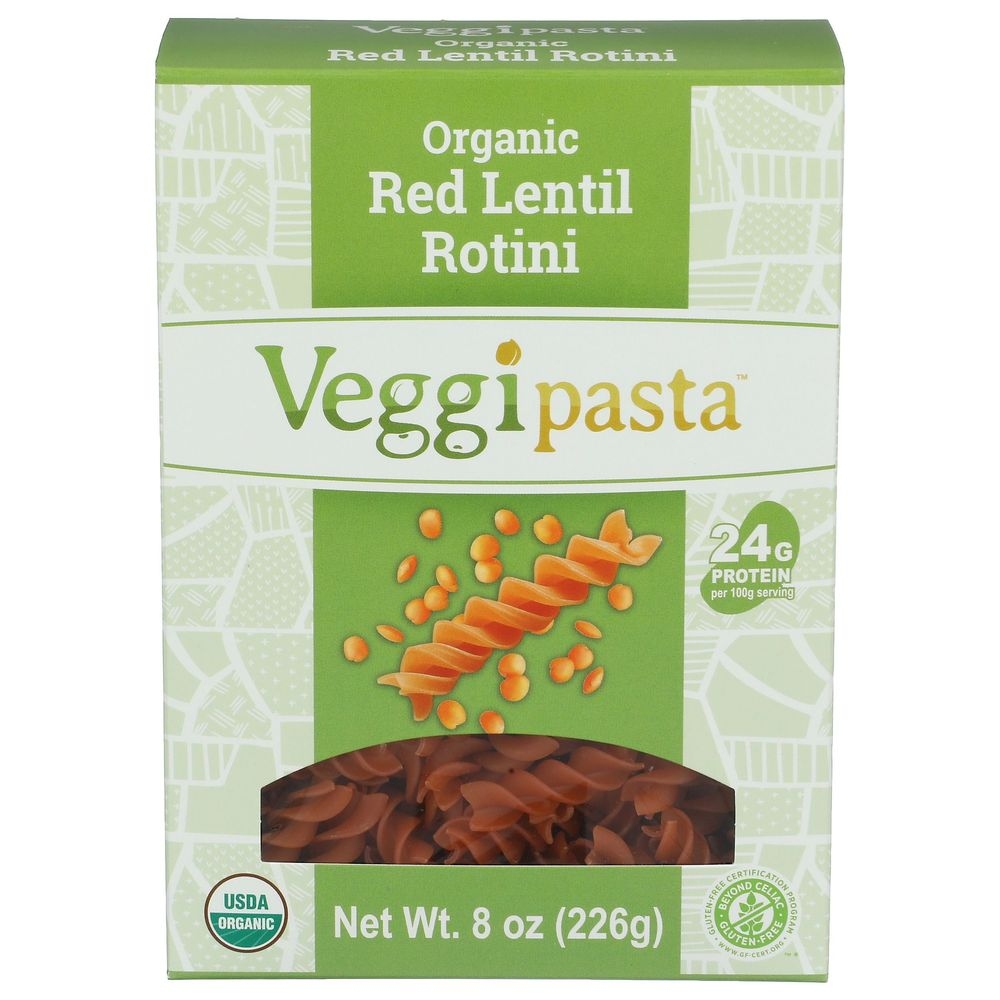 Organic Red Lentil Rotini Pasta