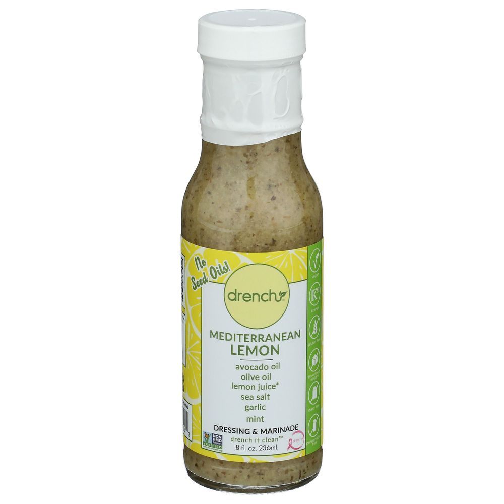 Drench Mediterranean Lemon Dressing And Marinade, 8 Ounce -- 6 Per Case