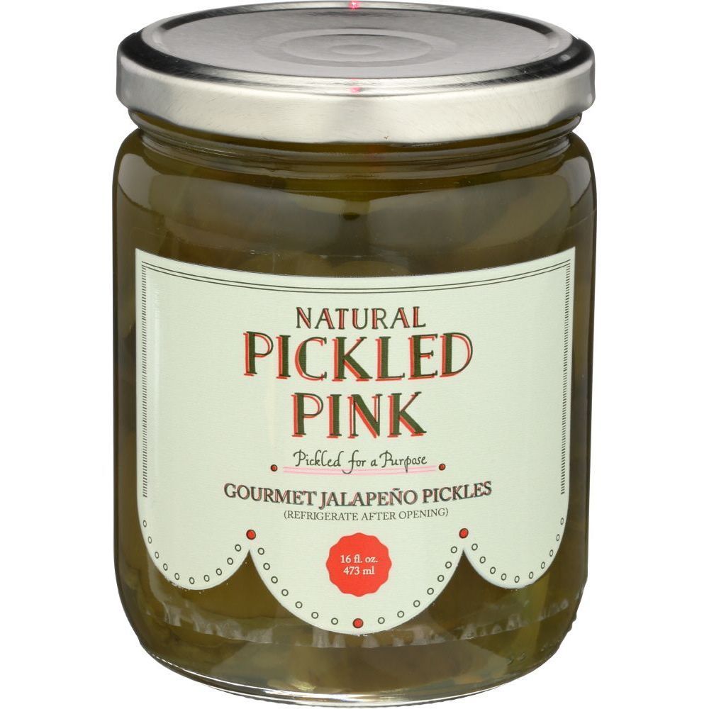 Pickled Pink Gourmet Jalapeno Pickles, 16 Ounce -- 6 Per Case
