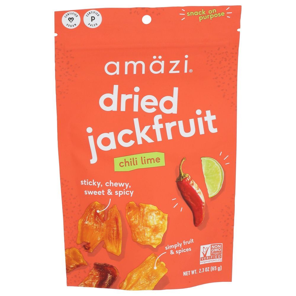 Amazi Chili Lime Dried Jackfruit Chews, 2.3 Ounce -- 6 Per Case