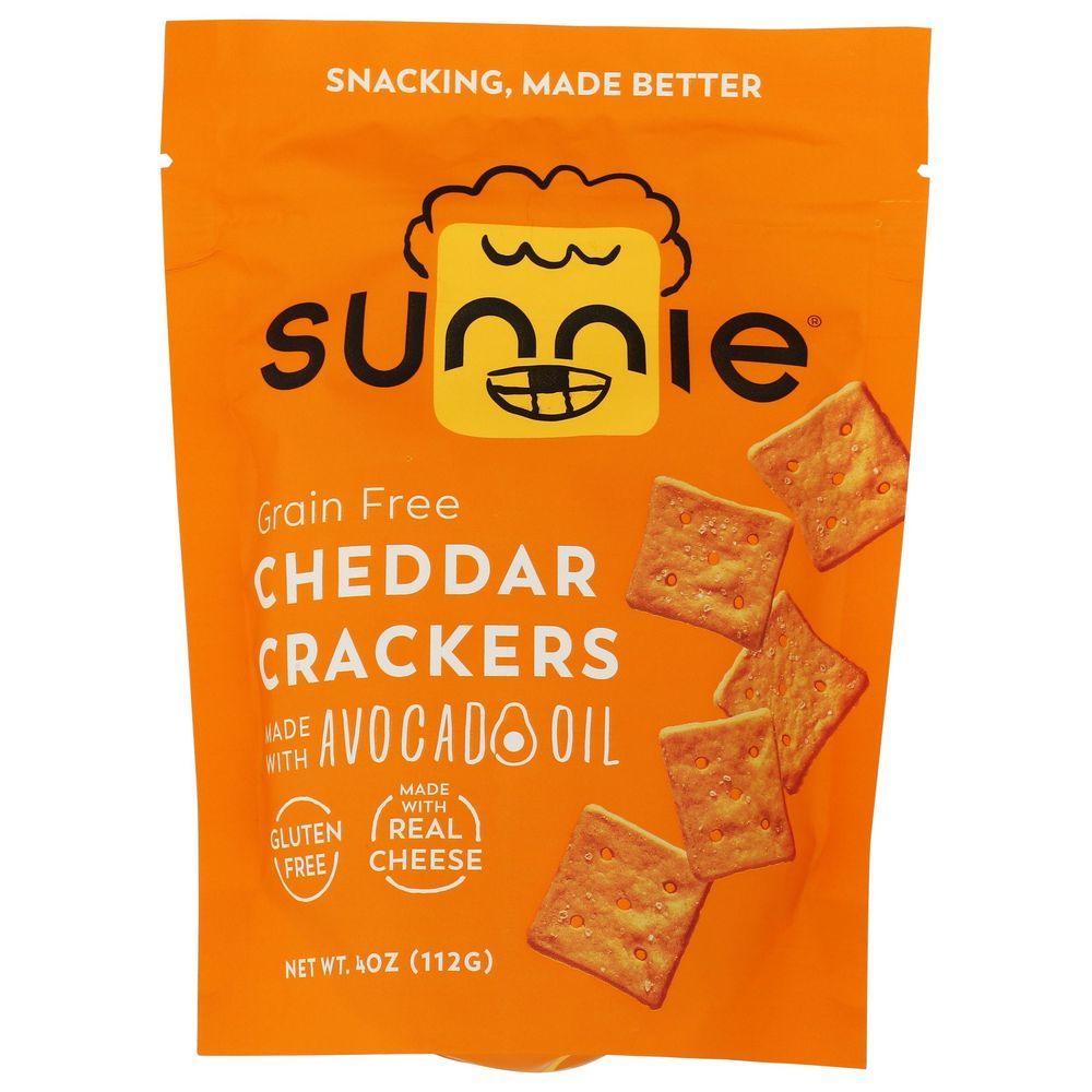 Sunnie Grain Free Cheddar Cheese Crackers, 4 Ounce -- 12 Per Case