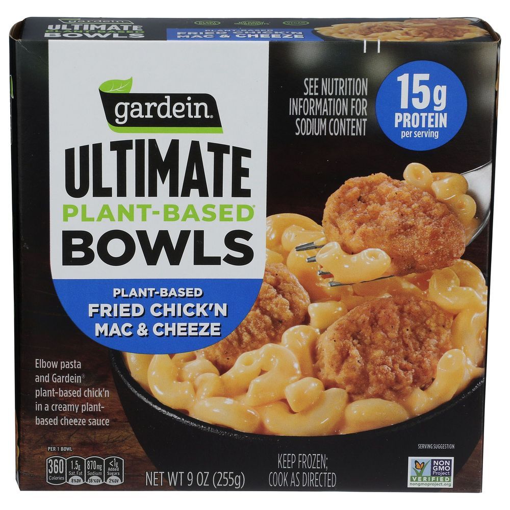 Gardein Ultimate Plant Based Fried Chicken Mac And Cheese Bowls, 9 Ounce -- 8 Per Case