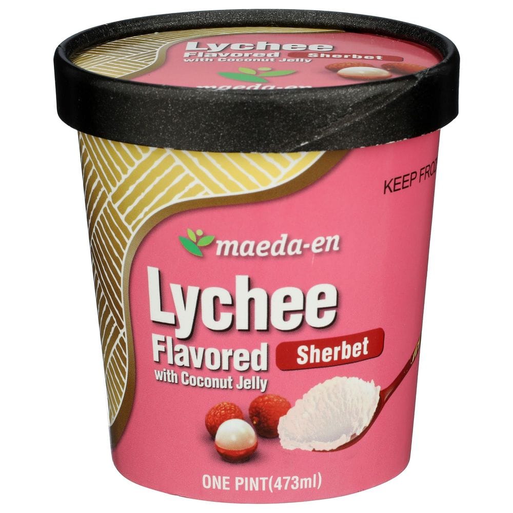 Maeda-en Lychee Flavored Sherbet With Coconut Jelly, 16 Ounce -- 8 Per Case