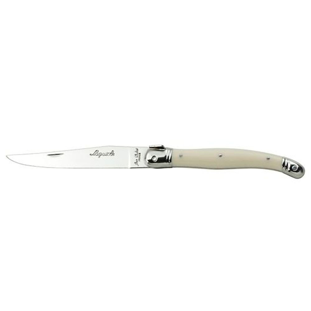 Laguiole 9 inch Ivory Handle Steak Knife with 2.5 mm Sharpened Blade, 6 count
