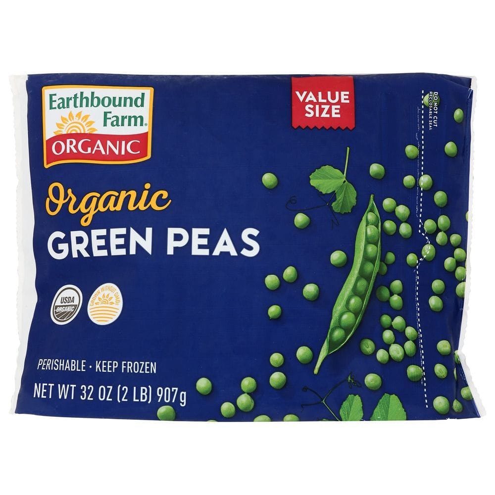 Earthbound Farms Organic Green Peas, 2 Pound -- 6 Per Case