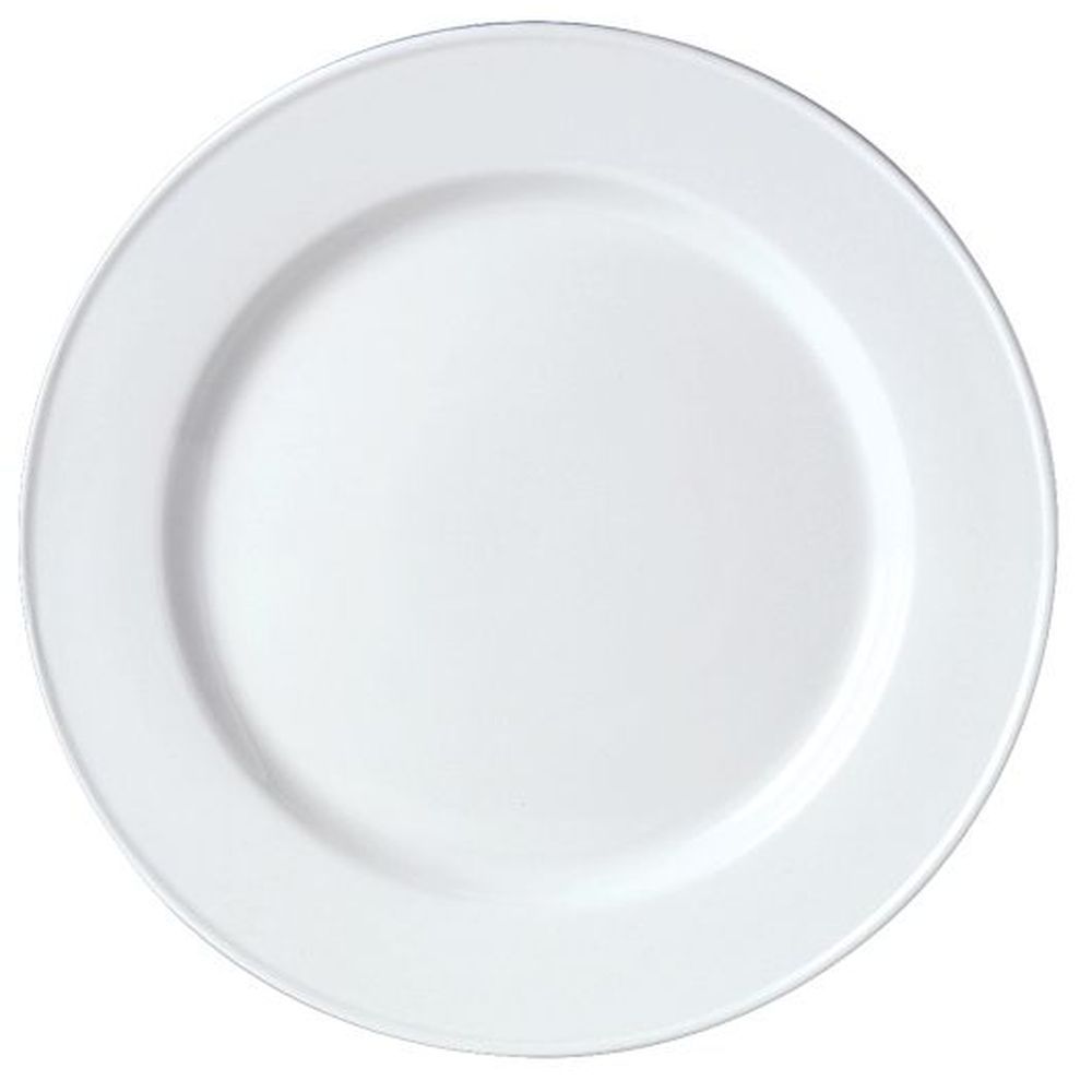 Steelite Simplicity White Alumina Vitrified 10.625 Inch Slimline Plate, 24 Count