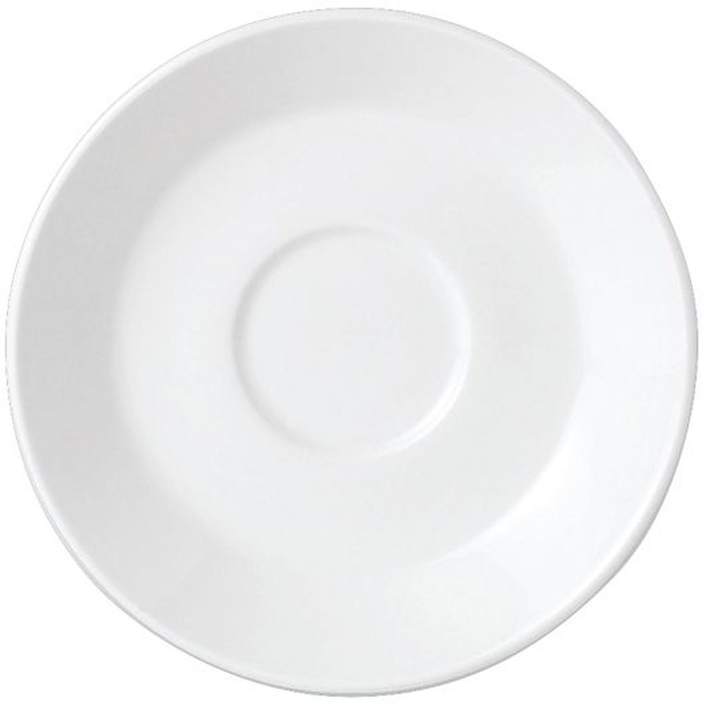 Simplicity White Alumina Vitrified 6 inch Slimline Saucer, 36 count