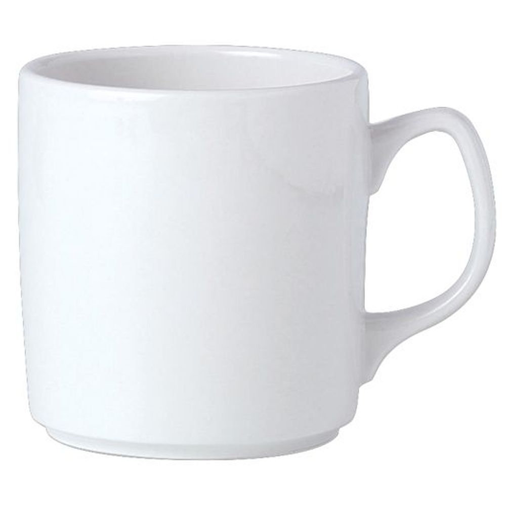 Simplicity White Alumina Vitrified 12 Ounce Atlantic Mug, 36 count