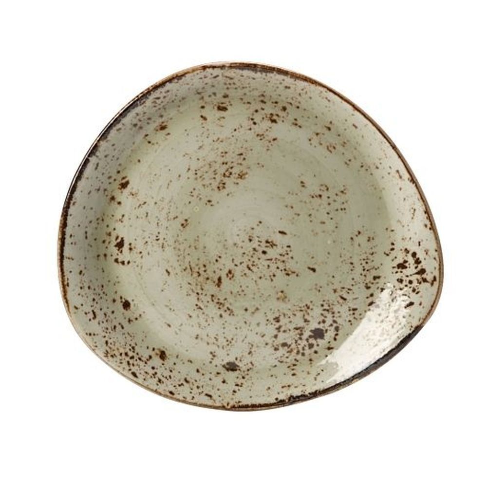 Steelite Craft Green Alumina Vitrified 12 Inch Freestyle Plate, 12 Count
