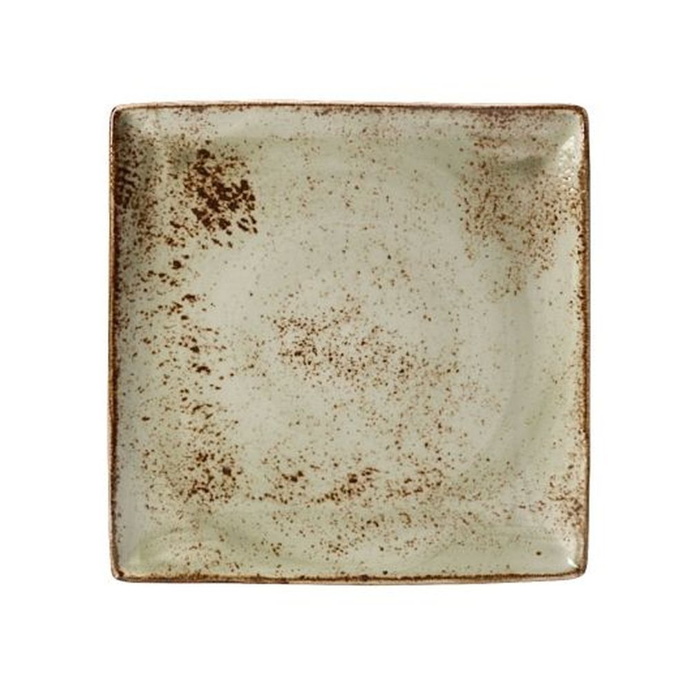 Steelite Craft Green Alumina Vitrified 10.5 Inch Square Tray, 6 Count