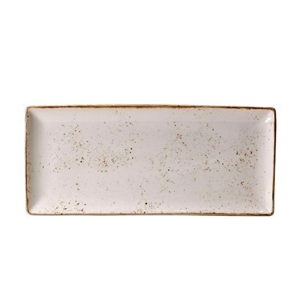 Steelite Craft White Alumina Vitrified 14.5 Inch Rectangle Tray, 6 Count