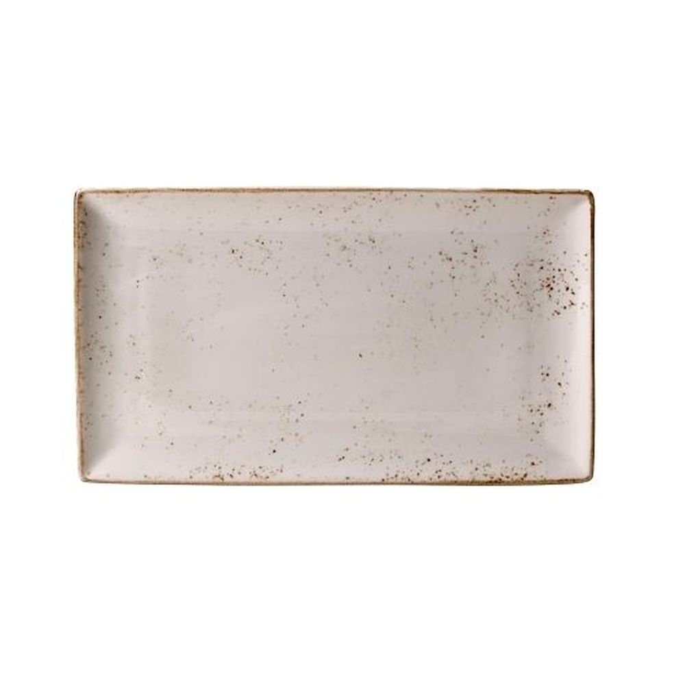 Craft White Alumina Vitrified 13 inch Rectangle Tray, 6 count