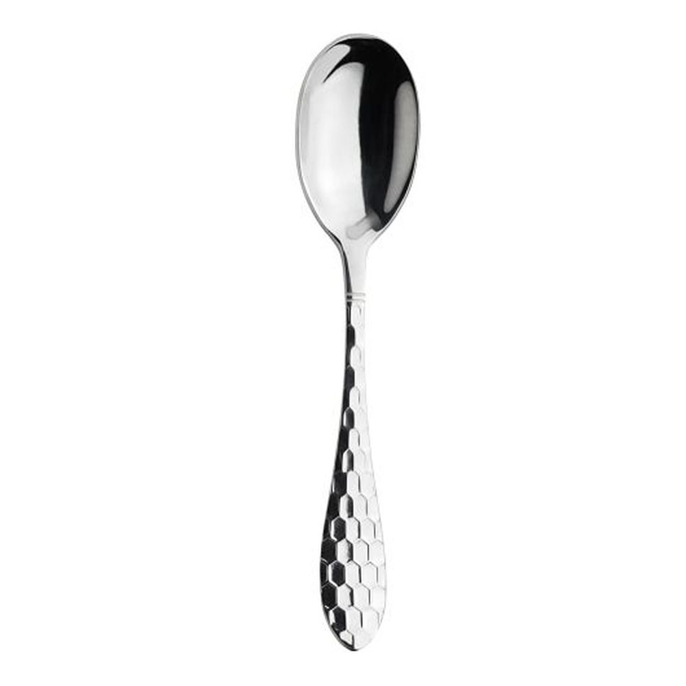 Crystal 18/0 Stainless Steel Mirror Finish Oval Bowl Soup/Dessert Spoon, 7 1/8 inch, 12 count