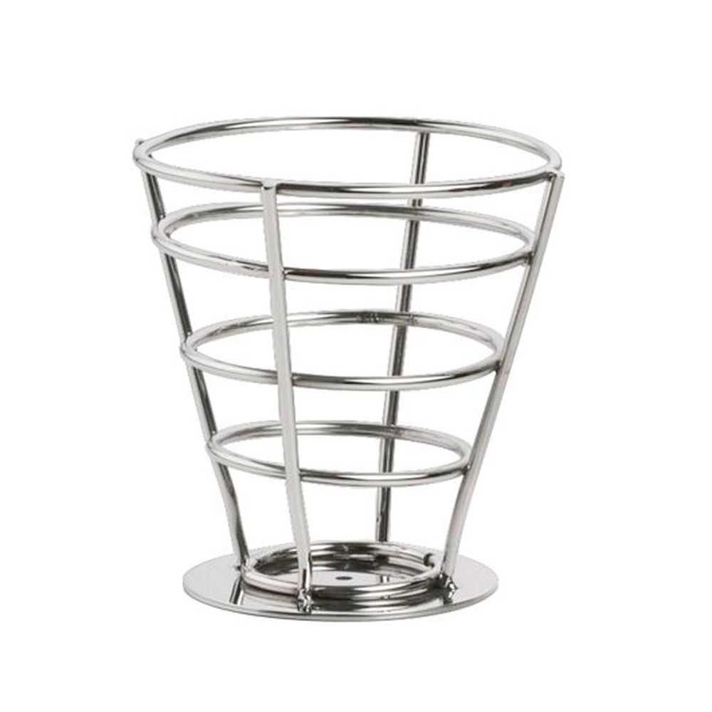 Creations 3.5 X 3.5 Inch Stainless Steel Wire Fry Cone, 24 Count