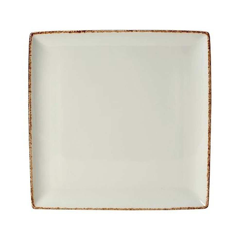 Steelite Brown Dapple Alumina Vitrified 10.5 Inch Square Tray, 6 Count