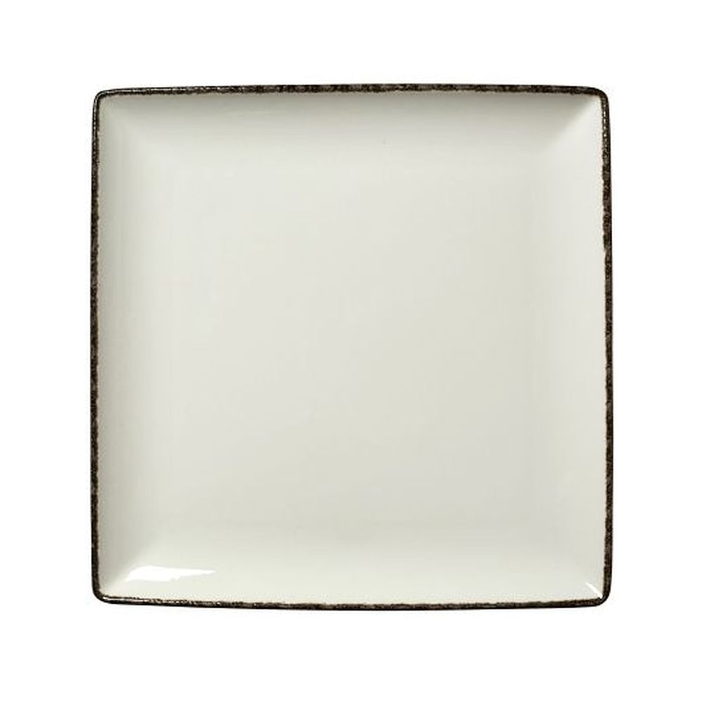 Steelite Charcoal Dapple Alumina Vitrified 10.5 Inch Taste Square Tray, 6 Count