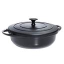 Black Cast Iron Dutch Oven Chafer, 4.0 Quart Capacity