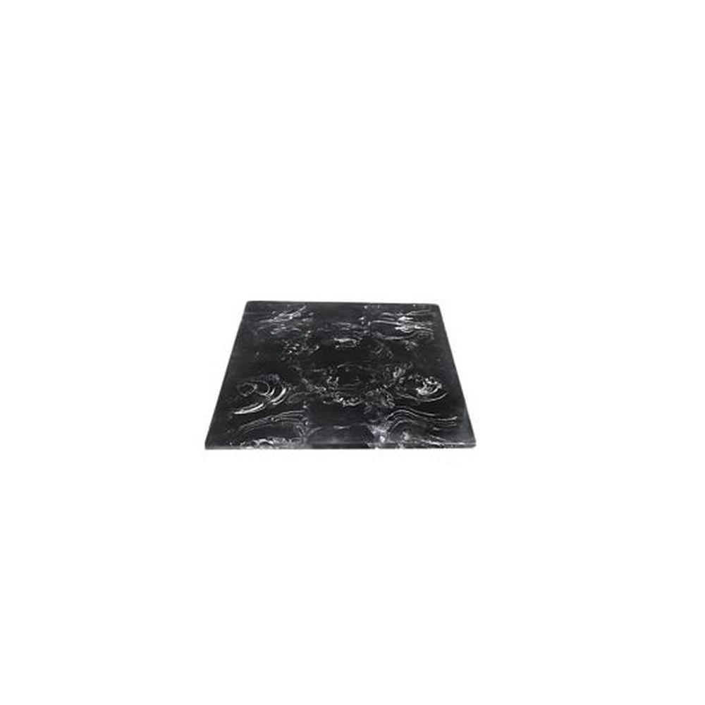 Fusion Buffet Grey Marble Resin Square Tile, 6.0 x 6.0 inch
