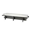 Tempo Black Tower Heater Stand with Aluminum Insert, 40.0 x 14.0 inch