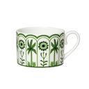 Sultans Garden Green Bone China 7 Ounce Tea Cup Can, 7 Ounce, 12 count