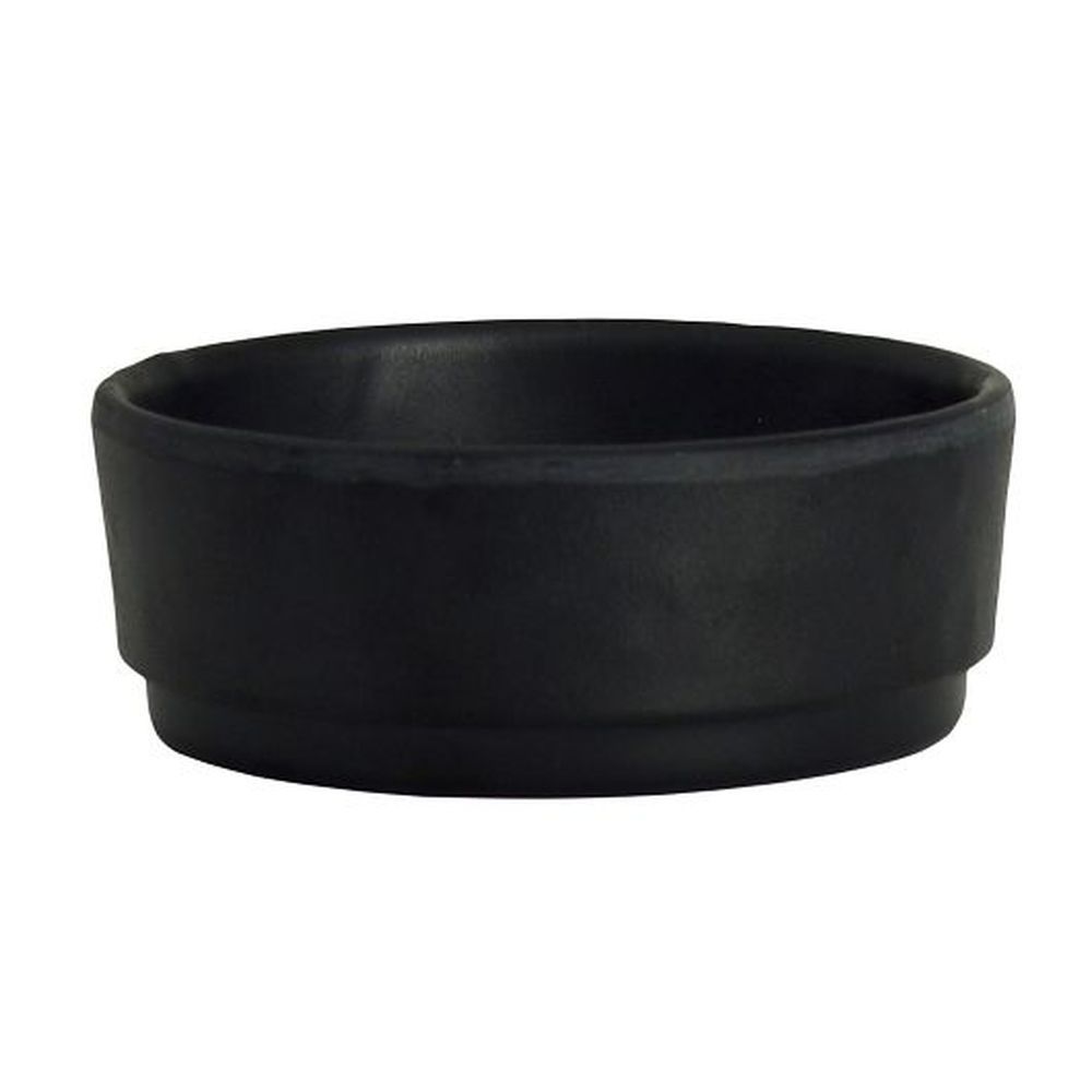 Creations Cali Black 2.0 Ounce Melamine Round Ramekin, 24 Count
