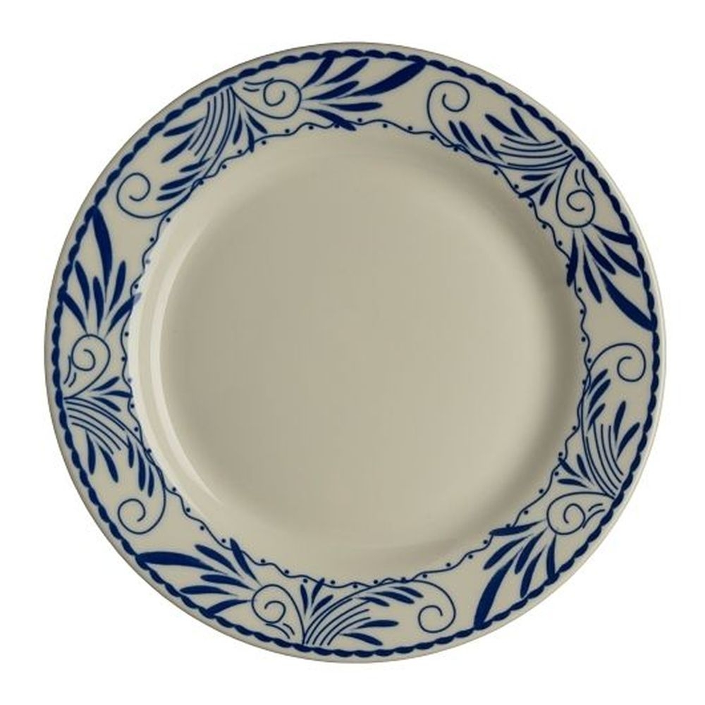 Blue Mex China 8.25 inch Rolled Edge Plate, 36 count