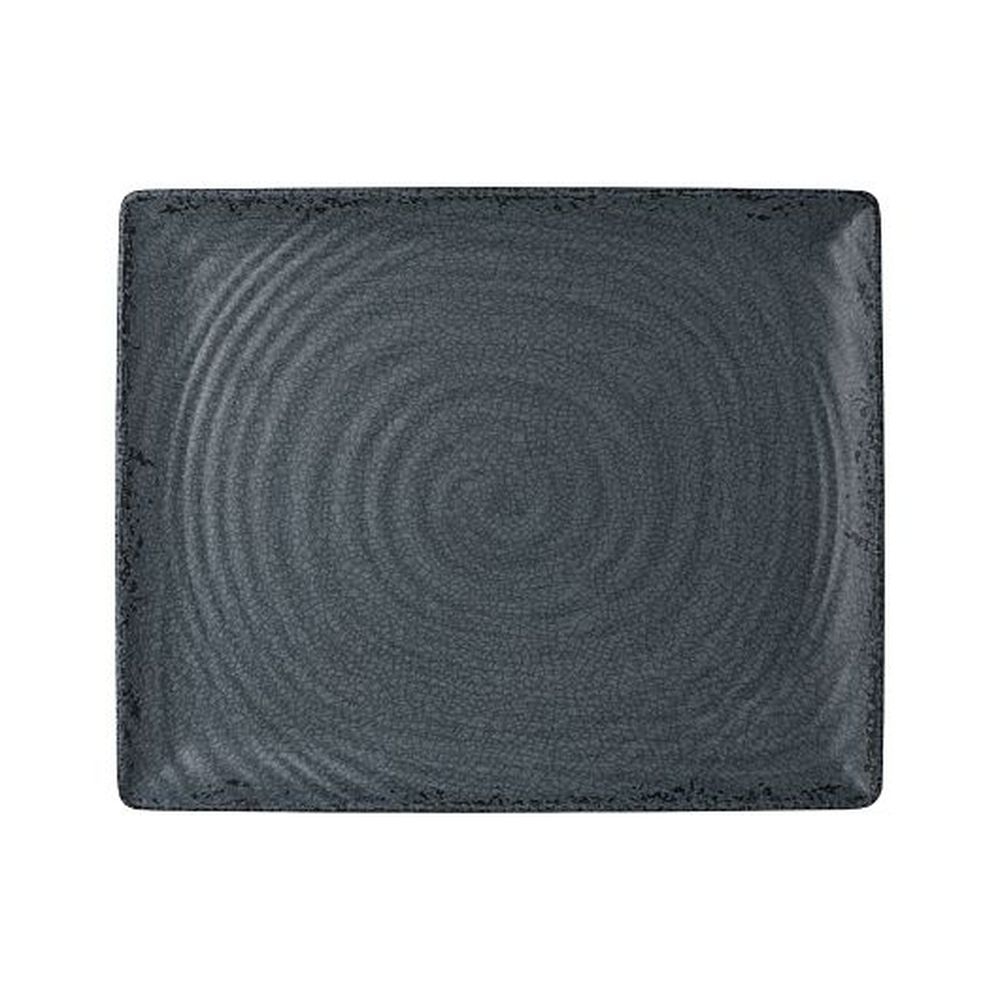 Pompeii Slate 12.75 x 10.625 x 1 inch Melamine Rectangle Gastronorm Platter, 10 count