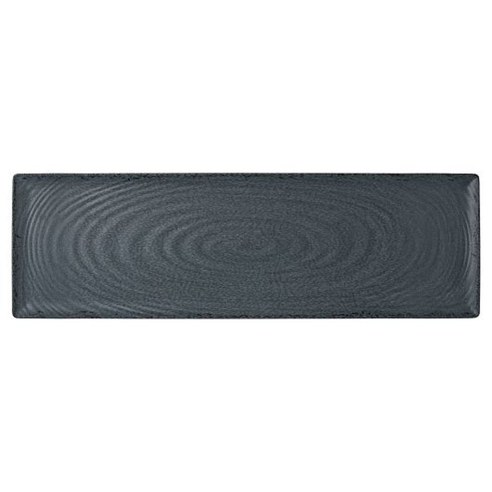 Pompeii Slate 20 7/8 x 6 1/2 x 1 inch Melamine Rectangle Gastronorm Platter, 10 count