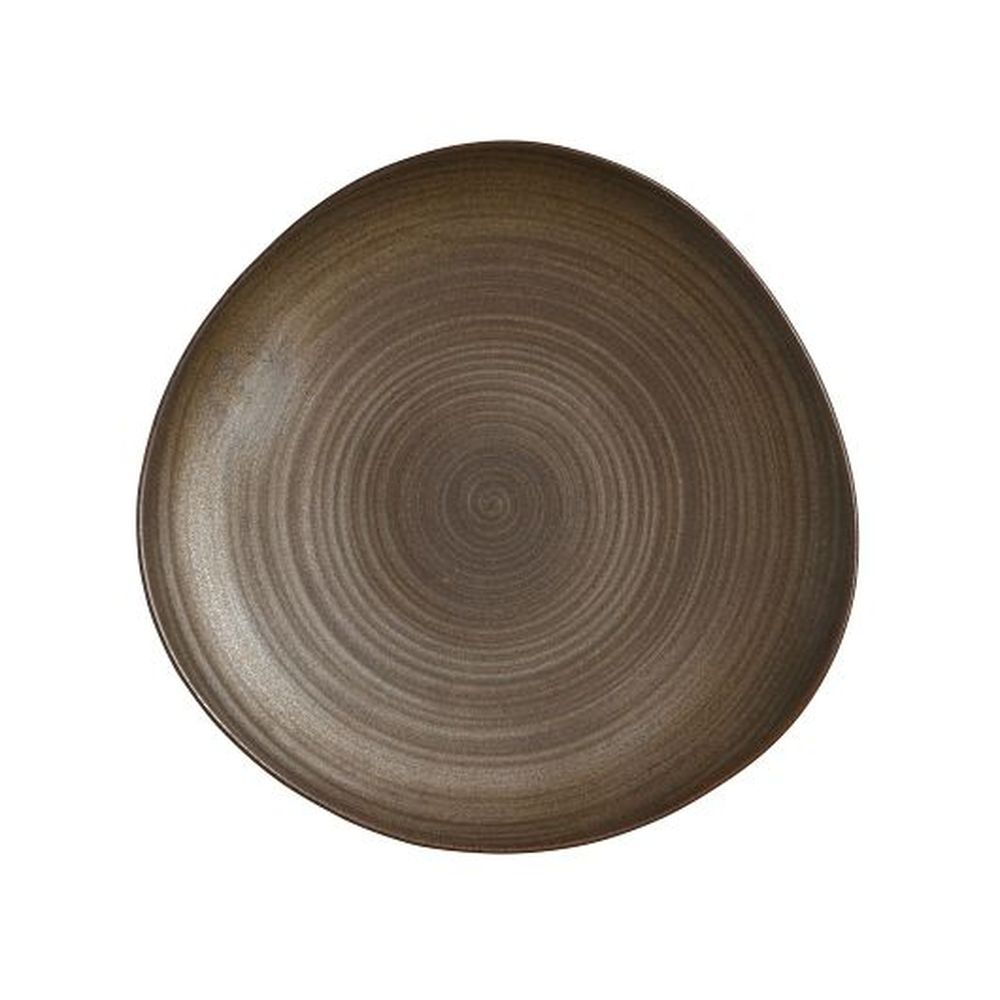Folio Patina Bronze 9.0 Inch Porcelain Plate, 24 Count