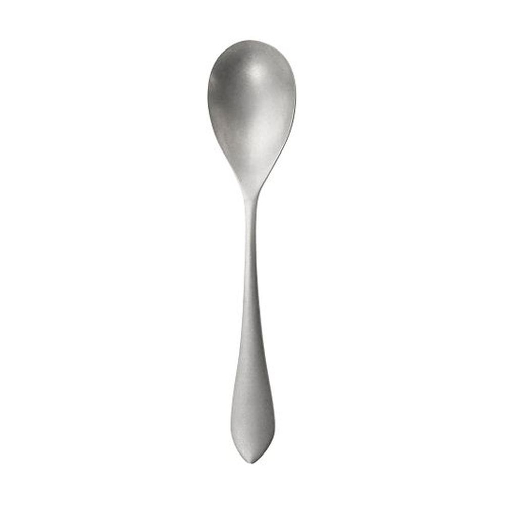 Quinton Vintage 8 inch 18/10 Stainless Steel Oval Bowl Soup/Dessert Spoon, 12 count