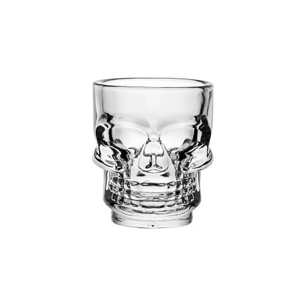 Skull Soda Lime 1.5 Ounce Shot Glass, 24 count