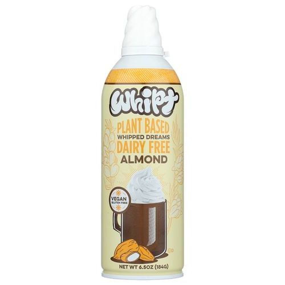 Whipt Plant Based Dairy Free Whipped Almond Topping, 6.5 Ounce -- 12 Per Case